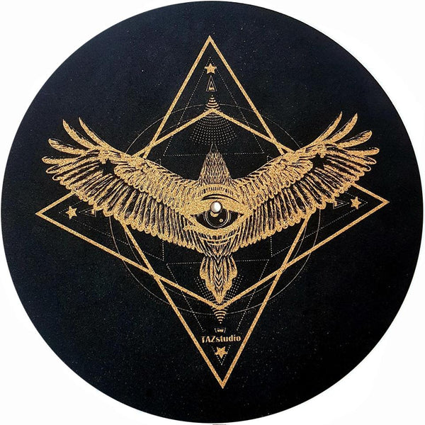 Turntable cork slipmat- Geometric Eagle