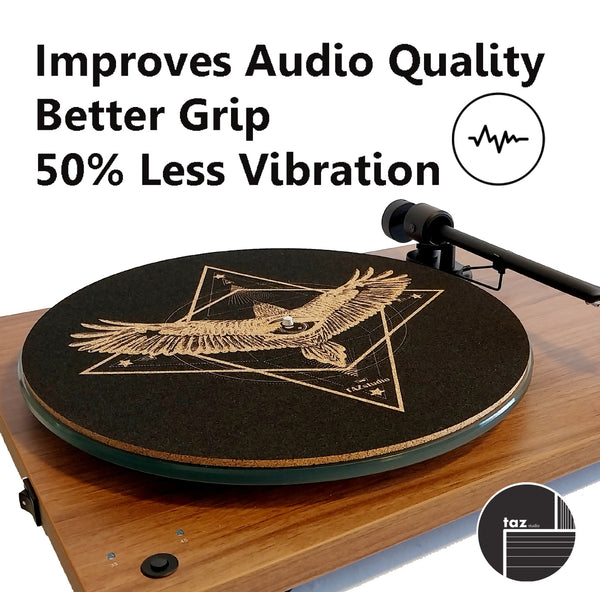 Turntable cork slipmat- Geometric Eagle