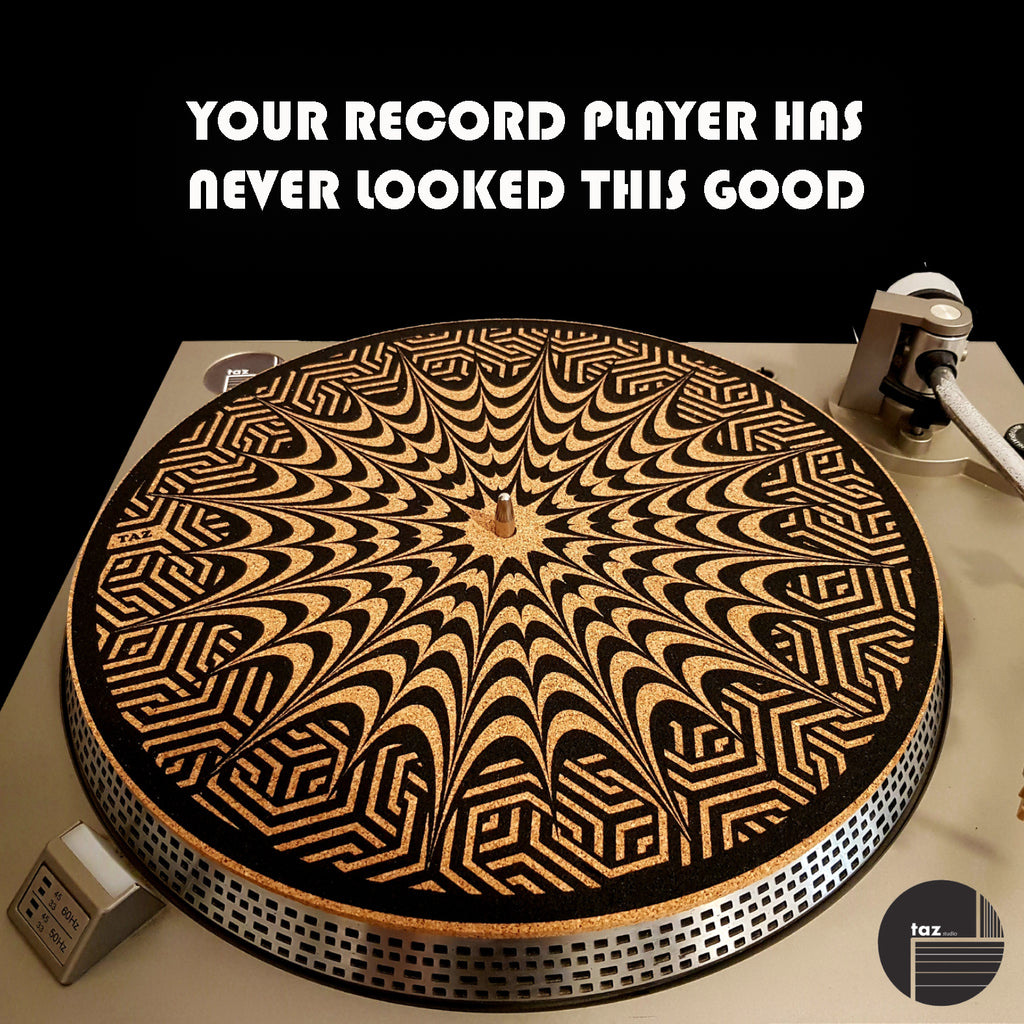 Turn Table Pattern Turntable slipmat- psychedelic geometric mix pattern – TazStudio