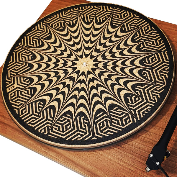 Premium Turntable slipmat- psychedelic geometric trib